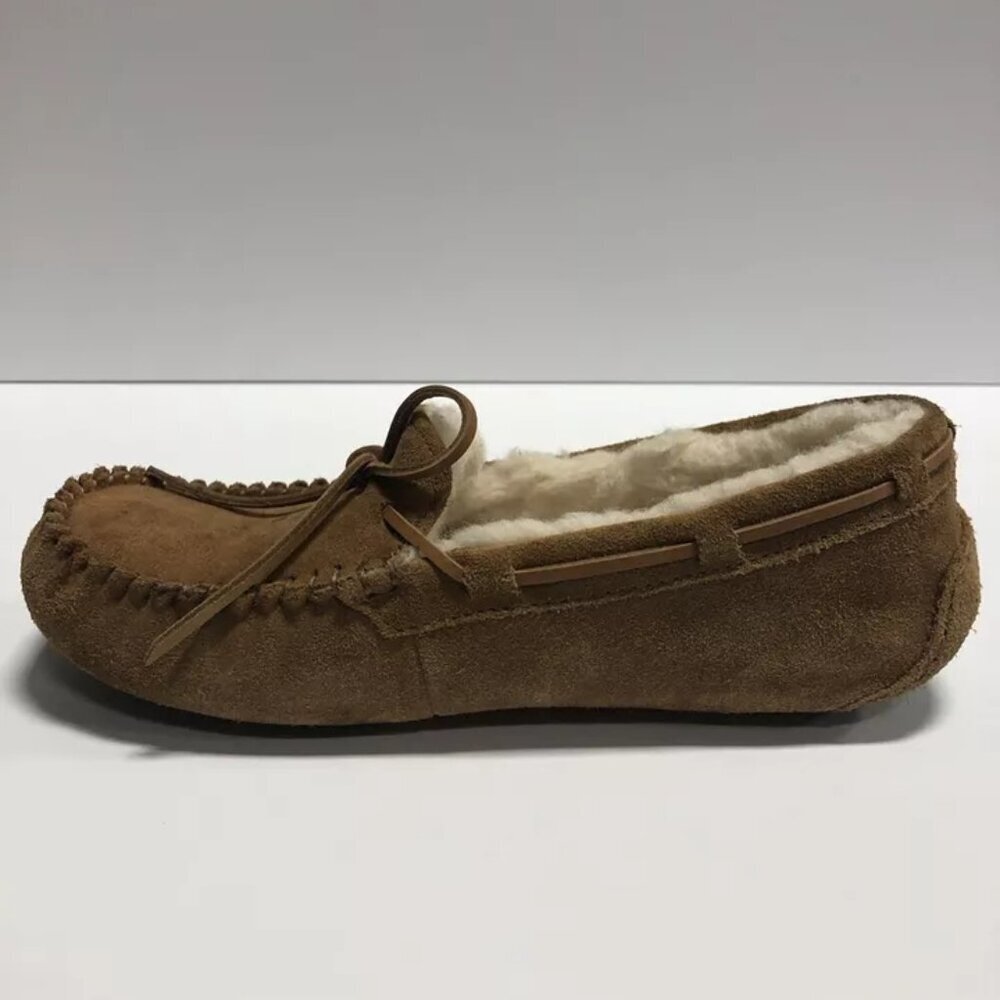UGG Men’s Olsen, Brown Moccasin Slippers, Size 7M
